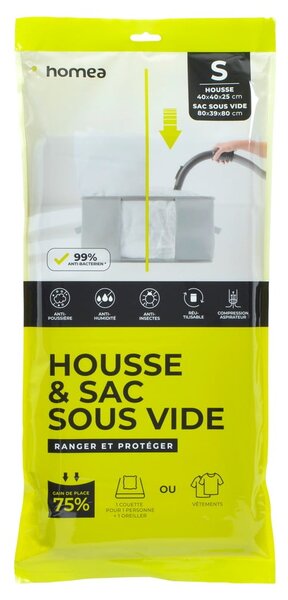 Vakuumska plastična kutija za pohranu odjeće 40x40x25 cm – Homéa