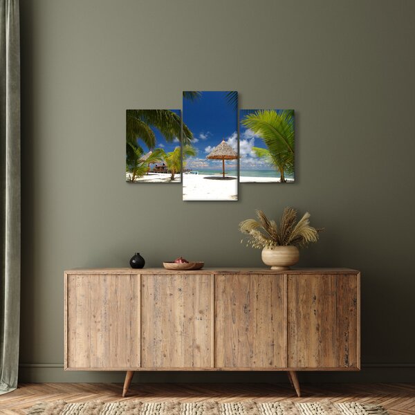 Slika - Plaža s bijelim pijeskom (90x60 cm)