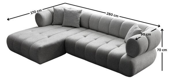 Zondo.hr Kutna garnitura Petronel (siva) (L). Akcija -31%. 1145310