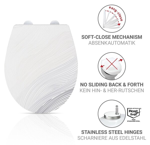 WC daska s automatskim zatvaranjem 38 x 44,5 cm Menin – Wenko