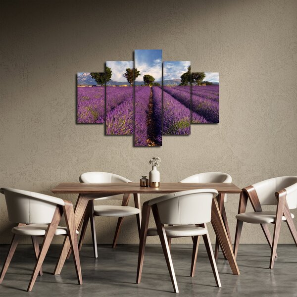 Slika - Polje lavande i planine (150x105 cm)