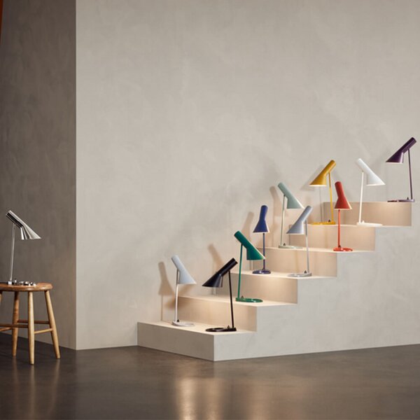 Stolne Lampa Louis Poulsen, AJ Mini, Bijela, Dnevna soba, Metal, Dizajn