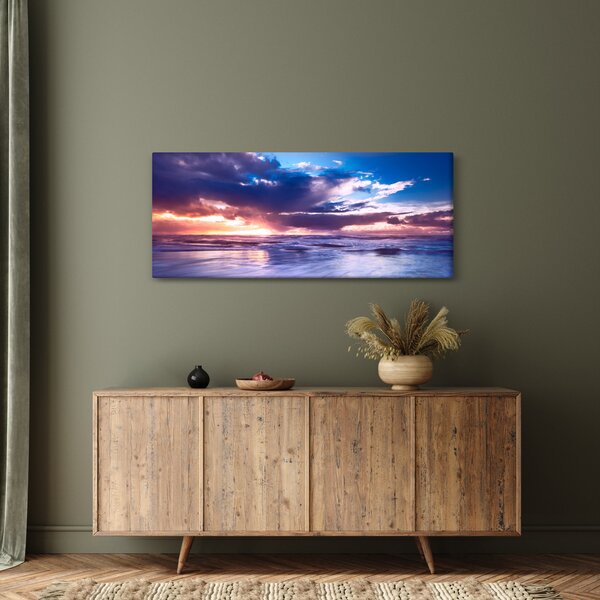 Slika - Zalazak sunca uz more (120x50 cm)