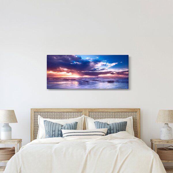 Slika - Zalazak sunca uz more (120x50 cm)