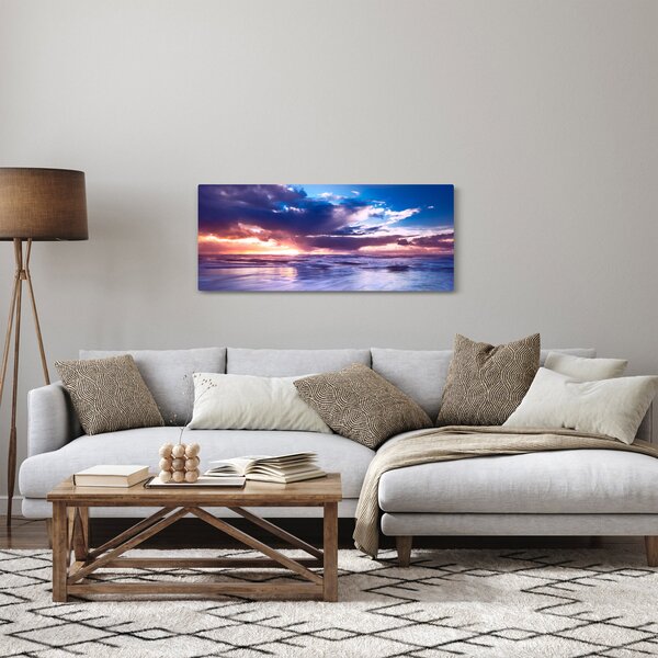Slika - Zalazak sunca uz more (120x50 cm)