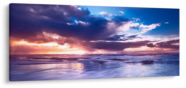Slika - Zalazak sunca uz more (120x50 cm)