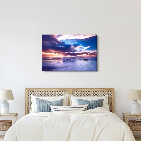 Slika - Zalazak sunca uz more (90x60 cm)