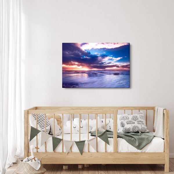 Slika - Zalazak sunca uz more (90x60 cm)