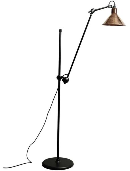 Lampe Gras 215 podna lampa, crna/sirovi bakar/bijela – DCW