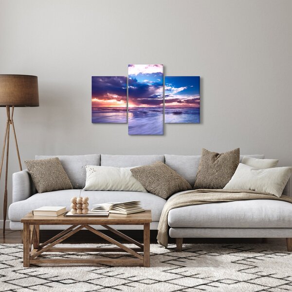 Slika - Zalazak sunca uz more (90x60 cm)