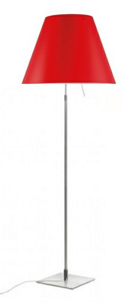 Podne Lampa Luceplan, Crvena, Dnevna soba, Aluminij