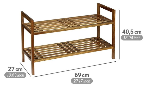 Stalak za cipele od masivnog bagrema u prirodnoj boji 69x40,5x27 cm Fondi – Wenko