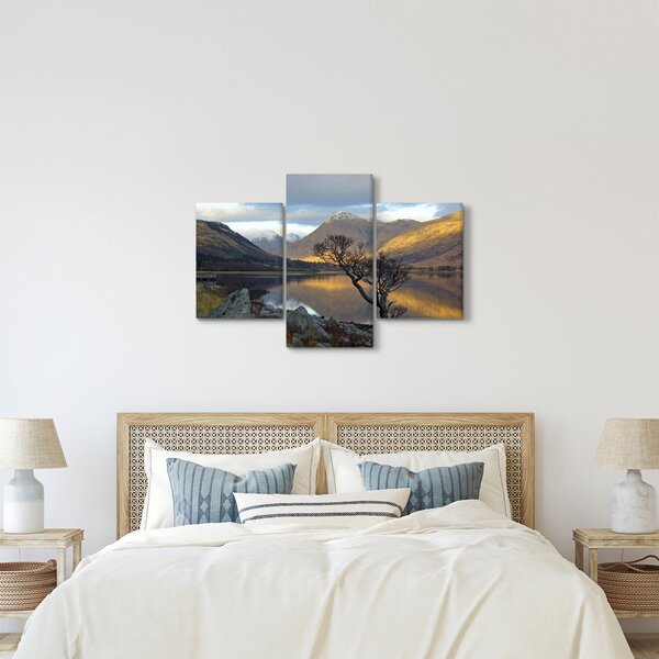 Slika - Planine uz jezero (90x60 cm)