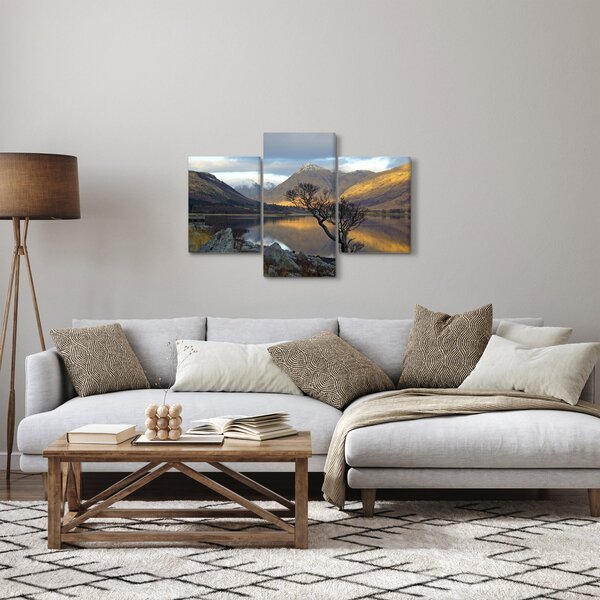 Slika - Planine uz jezero (90x60 cm)