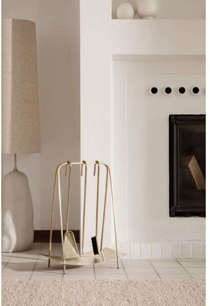 Podne Lampa ferm LIVING, Bijela, Dnevna soba, Tkanina / tekstil