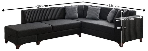 Zondo.hr Kutna garnitura Westy (antracit) (L). Akcija -31%. 1145356