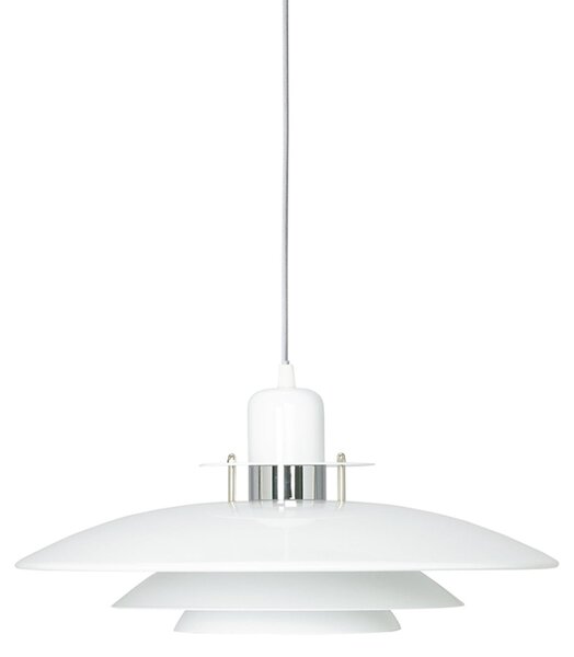 Primus I viseća lampa, bijela/krom, Ø 43 cm, metal - Belid