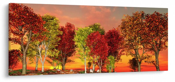 Slika - Obojeno drveće (120x50 cm)