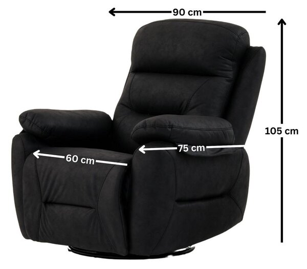 Zondo.hr Podesiva fotelja Comforto M (crna). Akcija -31%. 1145375