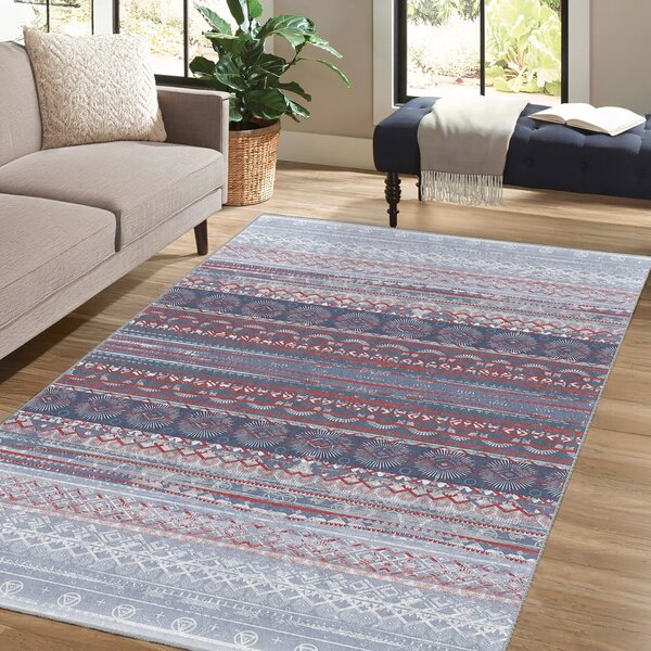 Ljubičasti/sivi perivi tepih 80x150 cm Vintage Stripe – Mila Home
