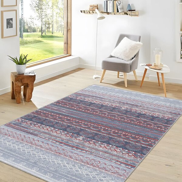 Ljubičasti/sivi perivi tepih 80x150 cm Vintage Stripe – Mila Home