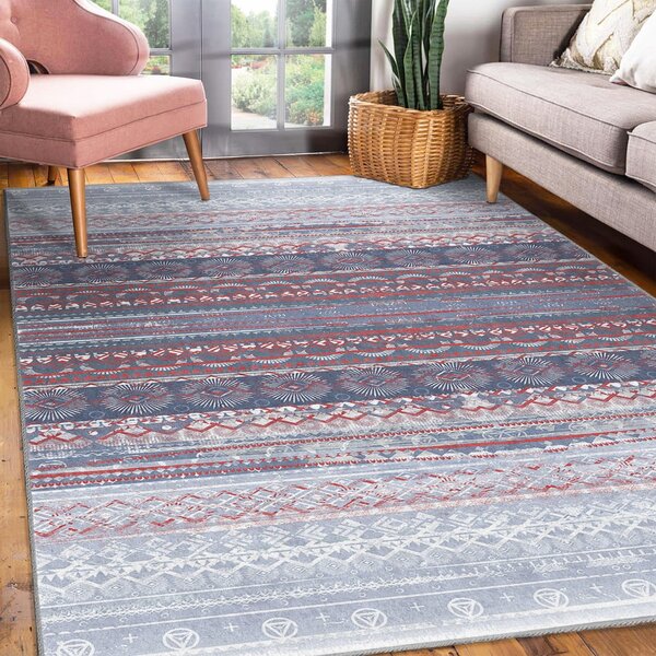 Ljubičasti/sivi perivi tepih 80x150 cm Vintage Stripe – Mila Home