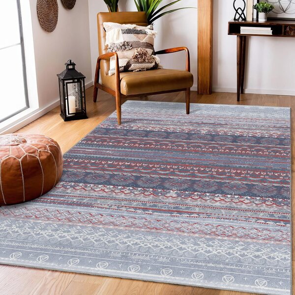 Ljubičasti/sivi perivi tepih 80x150 cm Vintage Stripe – Mila Home