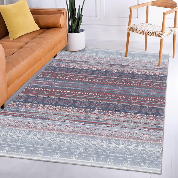 Ljubičasti/sivi perivi tepih 80x150 cm Vintage Stripe – Mila Home