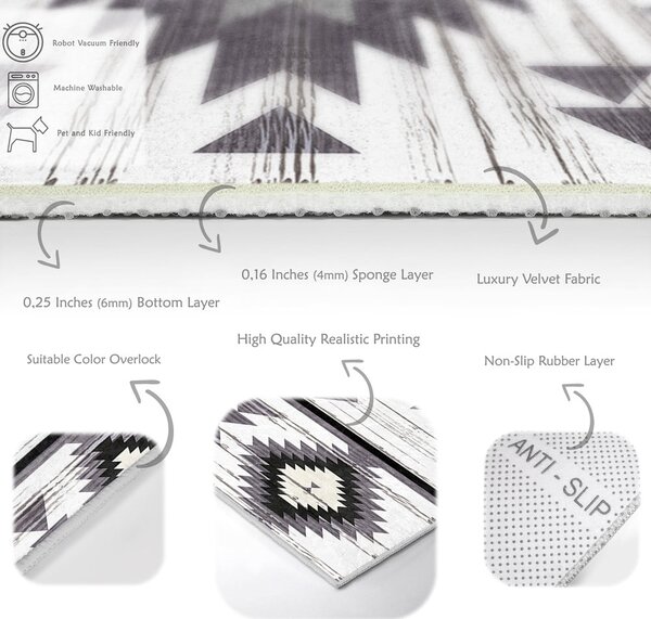 Svijetlo siva perivia staza 80x200 cm Ethnic Geo – Mila Home
