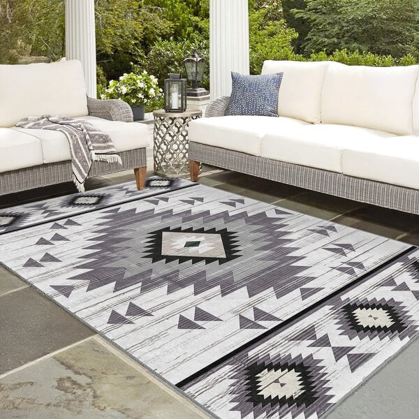 Svijetlo siva perivia staza 80x200 cm Ethnic Geo – Mila Home