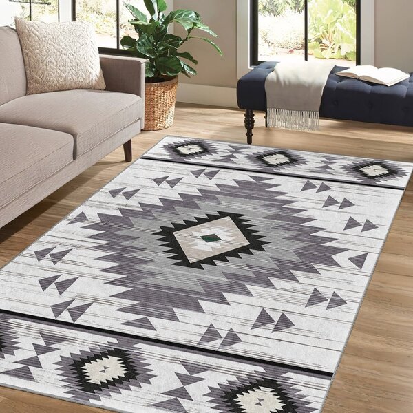 Svijetlo siva perivia staza 80x200 cm Ethnic Geo – Mila Home