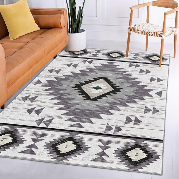 Svijetlo siva perivia staza 80x200 cm Ethnic Geo – Mila Home