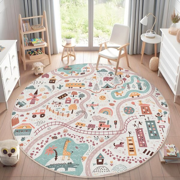 Periv dječji tepih za igru ø100 cm Furry World – Mila Home