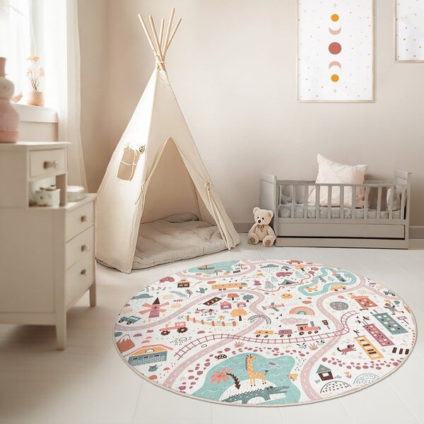 Periv dječji tepih za igru ø100 cm Furry World – Mila Home