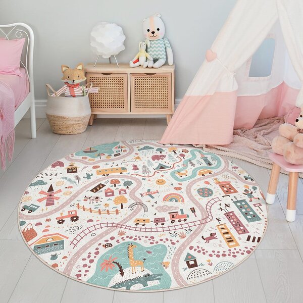 Periv dječji tepih za igru ø100 cm Furry World – Mila Home