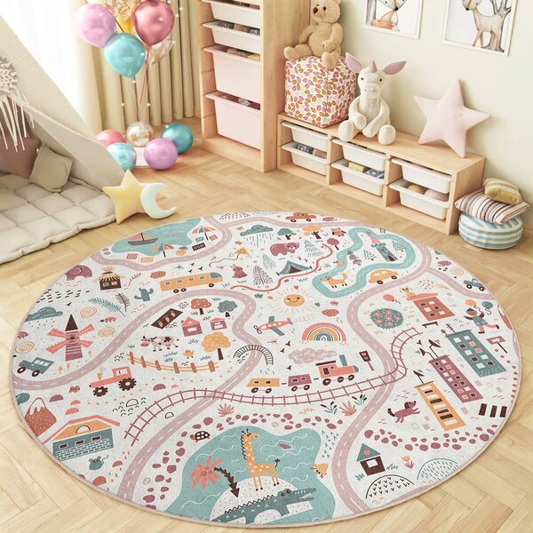 Periv dječji tepih za igru ø100 cm Furry World – Mila Home