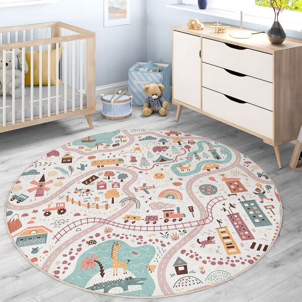 Periv dječji tepih za igru ø100 cm Furry World – Mila Home