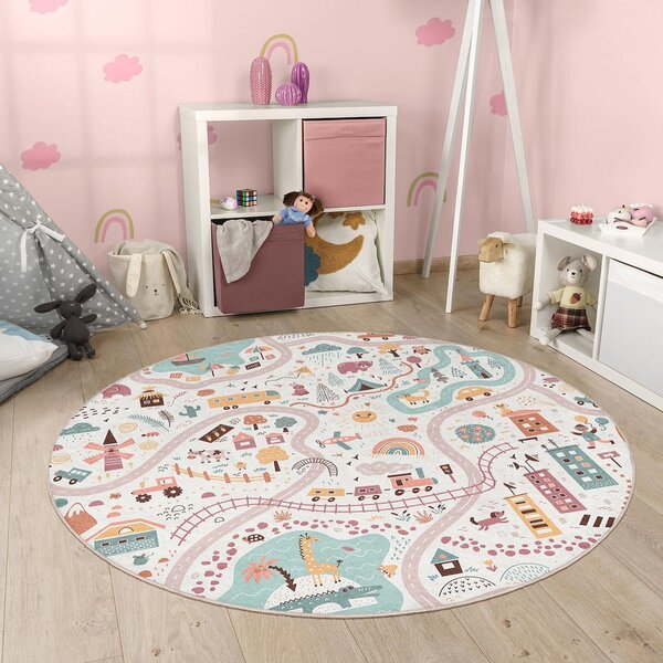 Periv dječji tepih za igru ø100 cm Furry World – Mila Home