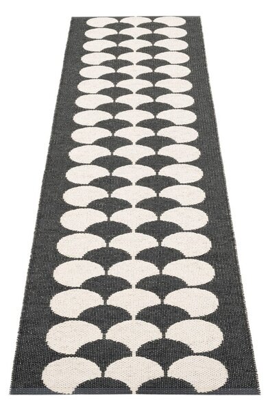 Crna/krem unutarnja i vanjska staza 70x250 cm Poppy Black Vanilla – Pappelina