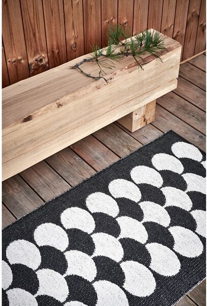 Crna/krem unutarnja i vanjska staza 70x150 cm Poppy Black Vanilla – Pappelina