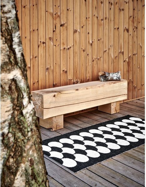 Crna/krem unutarnja i vanjska staza 70x150 cm Poppy Black Vanilla – Pappelina