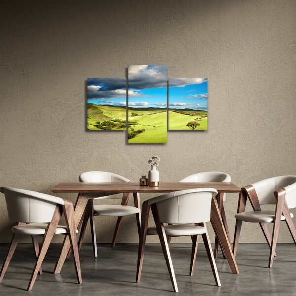 Slika - Zeleni krajolik s brdima (90x60 cm)