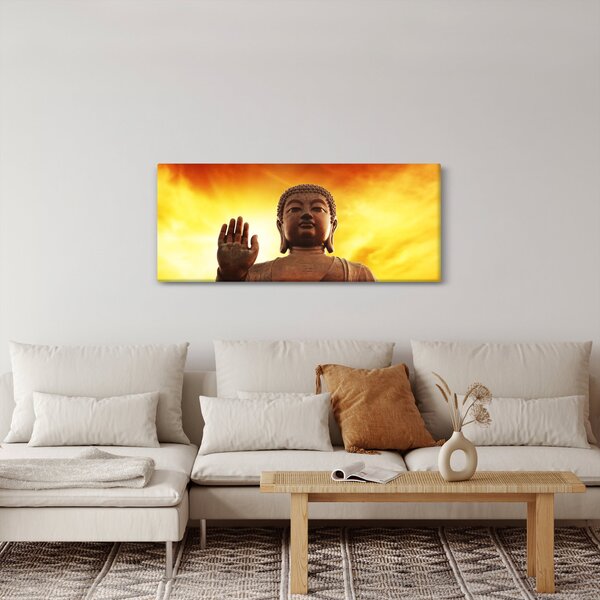 Slika - Buda s crvenom i žutom pozadinom (120x50 cm)