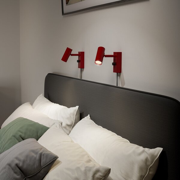 Cato Zidna Lampa Blank Ruby Crvena/Mat Crna - Belid