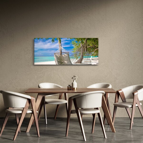 Slika - Viseća mreža na plaži (120x50 cm)