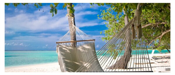 Slika - Viseća mreža na plaži (120x50 cm)