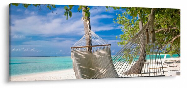 Slika - Viseća mreža na plaži (120x50 cm)