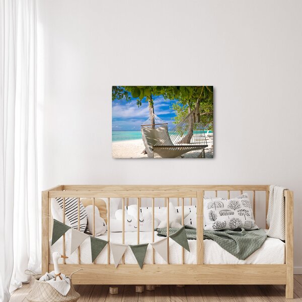 Slika - Viseća mreža na plaži (70x50 cm)