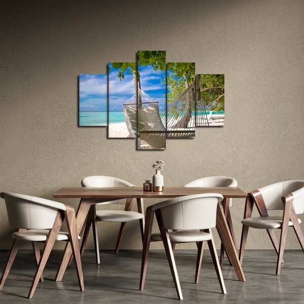 Slika - Viseća mreža na plaži (150x105 cm)