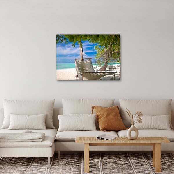 Slika - Viseća mreža na plaži (70x50 cm)